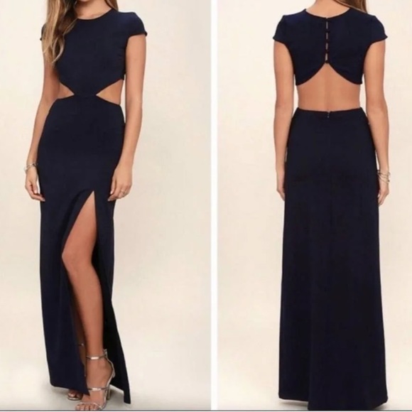 Lulus Black Cutout Dress - Picture 1 of 8